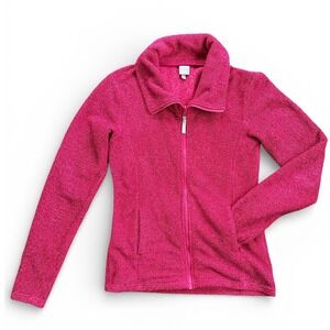 Bench Fleece Jacket Women Size M Pink Excellent Full Zip Funnel Neck BLEA3502B